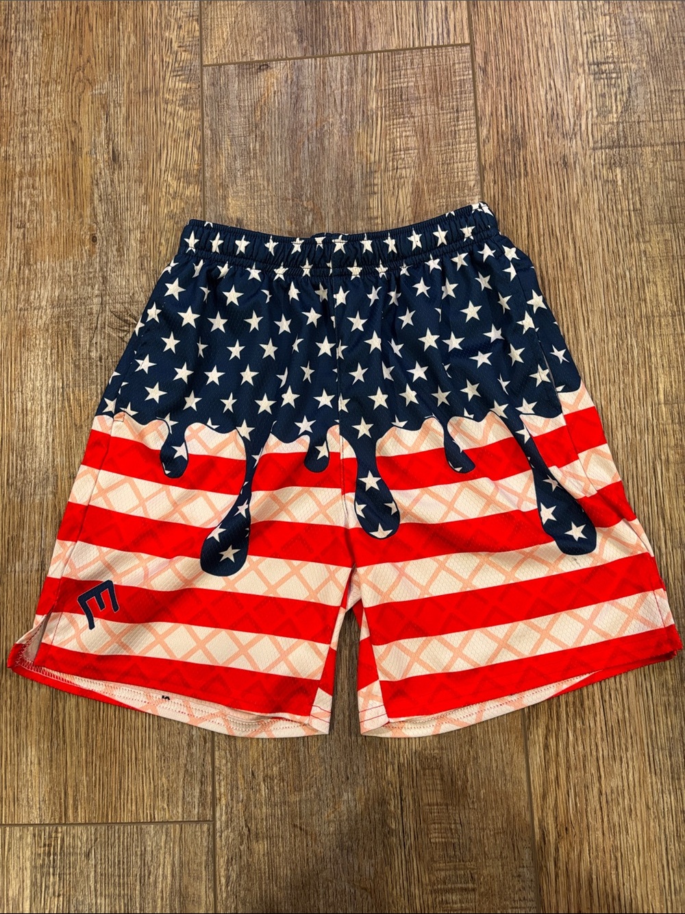 Boys Elite Athletic Gear shorts, YL. USA, stars & stripes